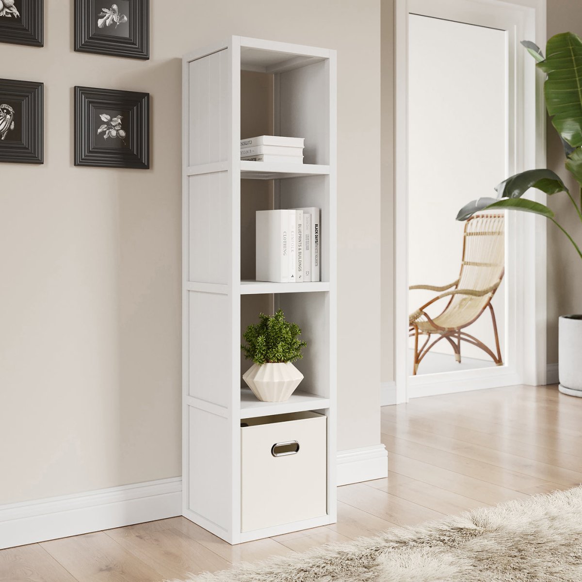 Solid Wood 4 Tall Cube Organizer - John Louis Home - Cube Storage