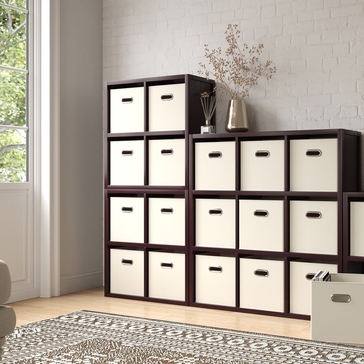 Solid Wood 9 Cube Organizer - John Louis Home - Cube Storage